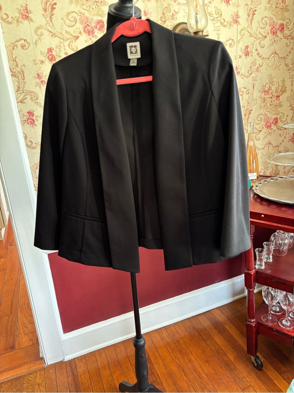 Anne Klein Black Open-Front Blazer